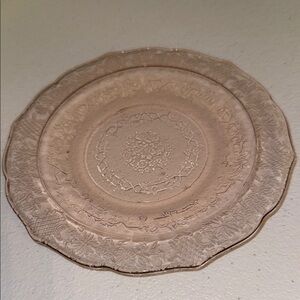 Elegant Pink Depression Glass - Bread & Butter 6” plate